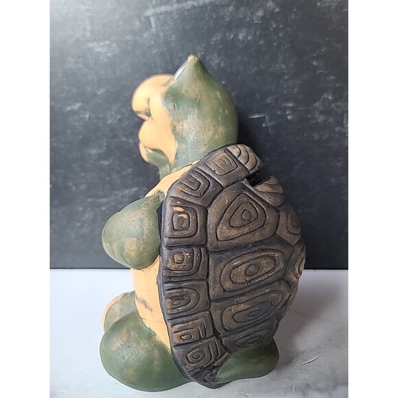 Vintage Ceramic Turtle Piggy Bank - Picture 4 of 10